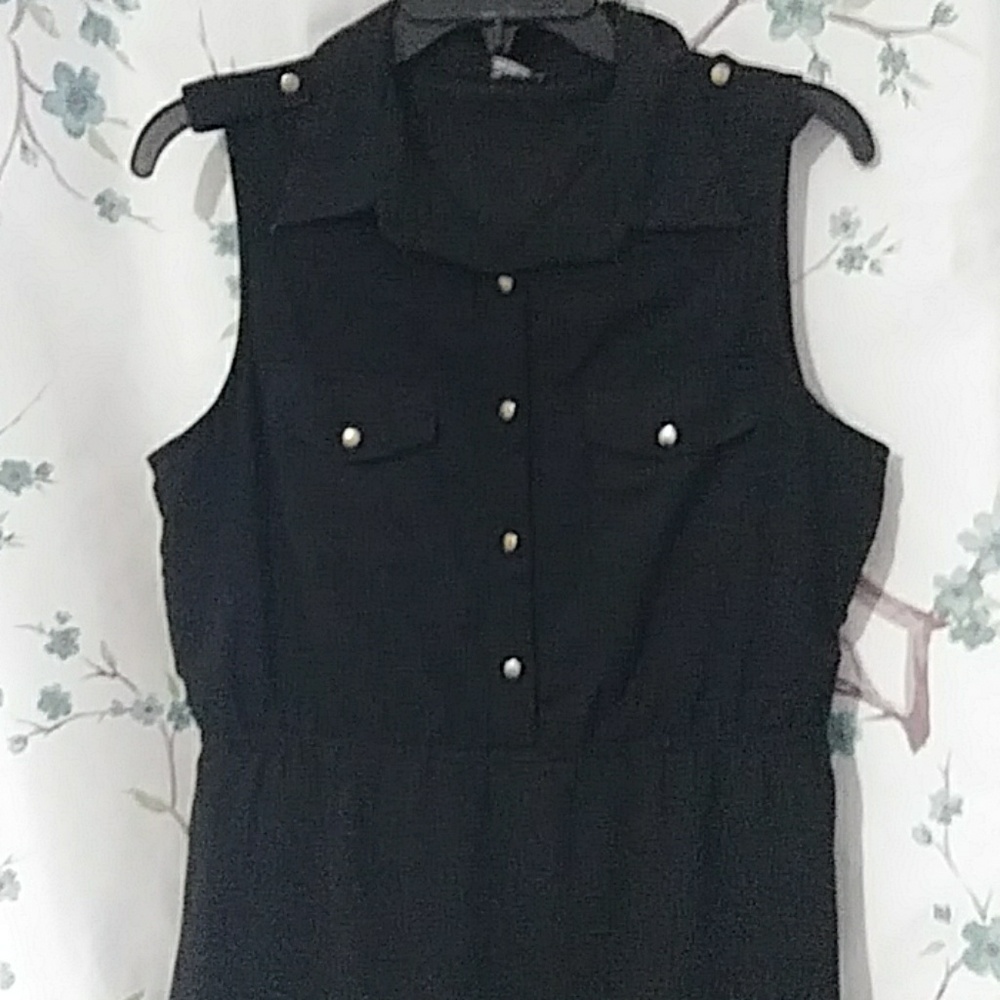 Liquid Knit High-low Button Dress W/ Collar